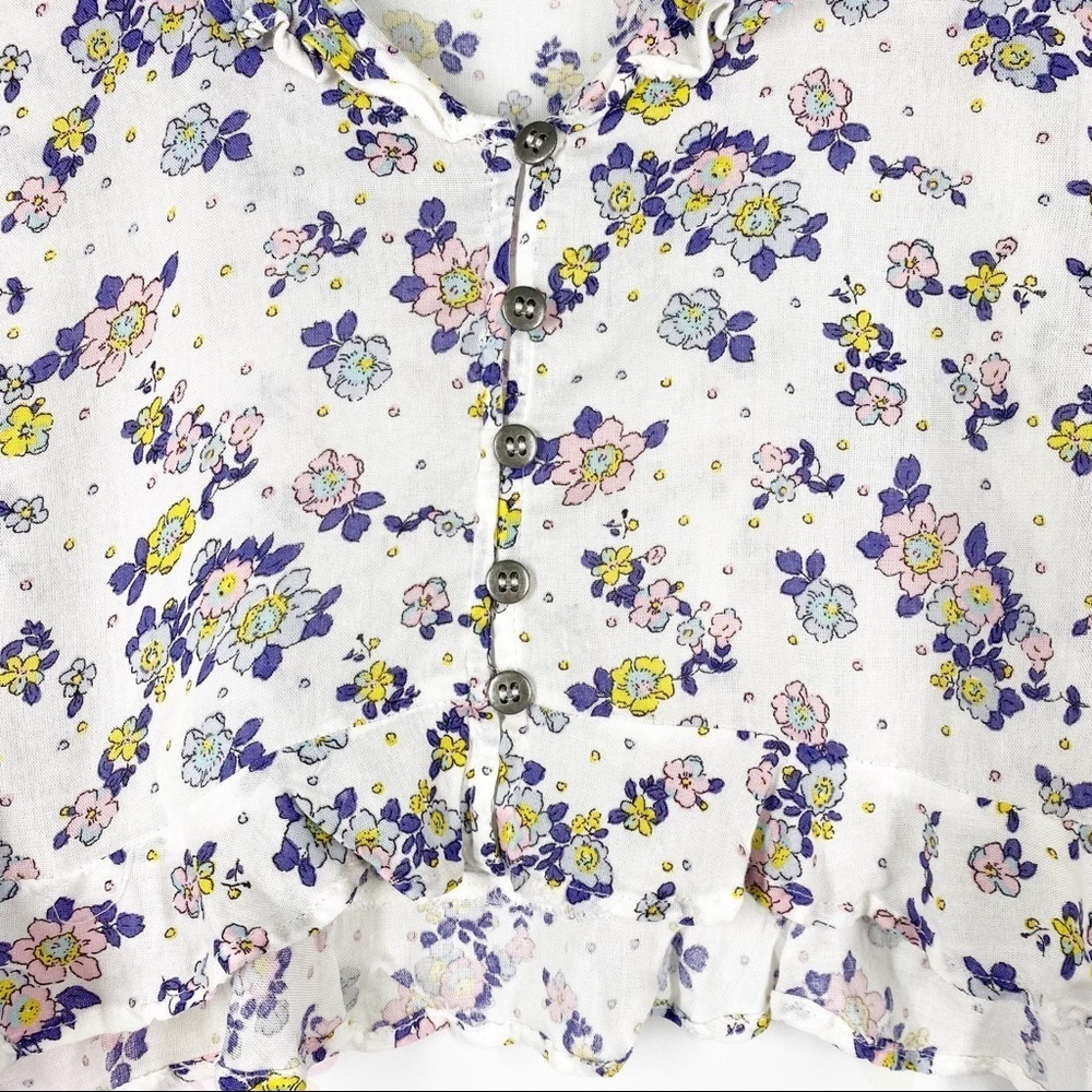 NEW Free People Secret Garden Cottagecore Floral Ruffle Maxi Skirt Set M - Picture 9 of 16